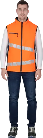 Жилет ACTIVE утепленный (оранжевый/синий)