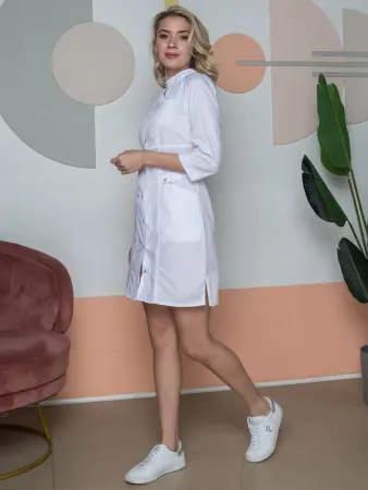 Халат MEDLINE СИМПЛ-001 женский (белый) женские медицинские