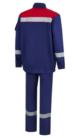 Костюм ЭНЕРГИЯ-АРАМИД тип АЛ-2 с БР (синий/красный)