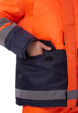 Костюм СКАНДИН-ДОРОЖНЫЙ зимний с ПК (оранжевый/т.синий)