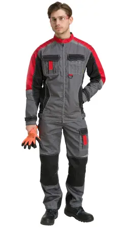 Куртка RONTA KR206 (т.серый/черный/красный)