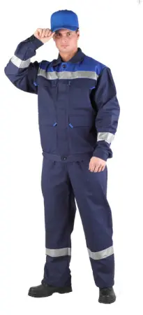Костюм ЭЛЕКТРОН антистатический с ПК (т.синий/синий)