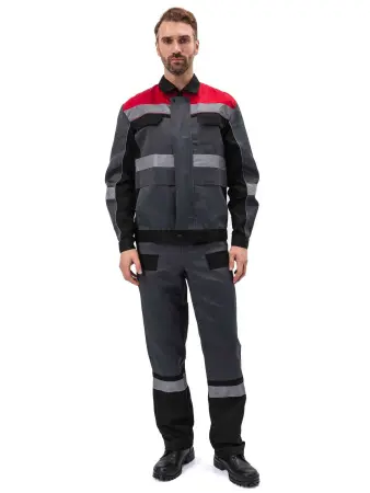 Костюм РЕСПЕКТ с ПК (серый/черный)