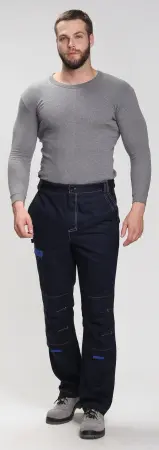 Брюки АЛЬКОР (т.синий/васильковый)