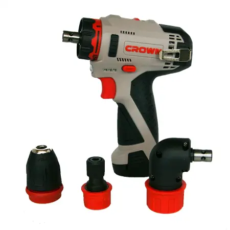 Аккумуляторный шуруповерт CROWN CT21072HQX-2 BMC 12В Li-ion 2х2,0Ач 380/1250об/мин