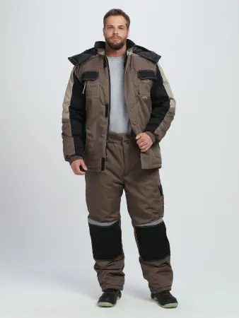 Костюм МЕГА IMP зимний с БР (коричневый/черный/бежевый)