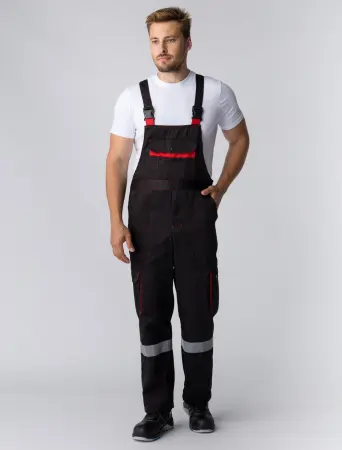 Костюм НЕЙЧ-2 СОП с капюшоном с ПК (черный/красный)