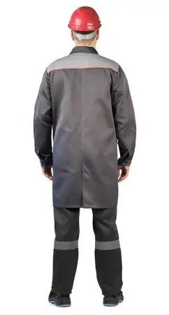 Халат ФАВОРИТ (серый/св.серый/красный)