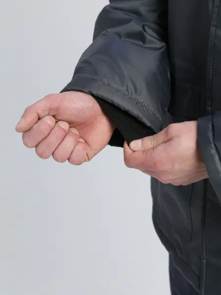 Куртка БРИГАДА NEW Оксфорд зимняя (т.серый/красный)