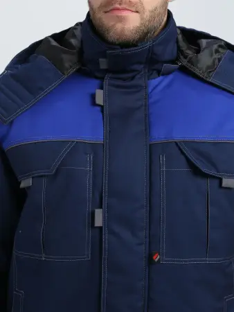 Куртка ФЛОФТ ПРЕМИУМ зимняя укороченная (т.синий/васильковый/серый) Куртка ФЛОФТ ПРЕМИУМ зимняя укороченная (т.синий/васильковый/серый)