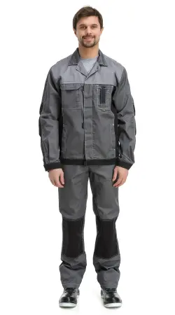 Костюм RONTA KS212 с ПК (т.серый/серый/черный)