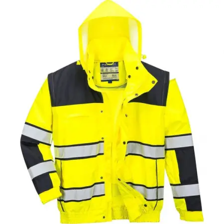 Куртка PORTWEST C466 3в1 зимняя светоотражающая (сигнальный жёлтый/черный)