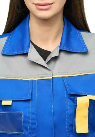 Костюм КАМА Л10-КБР женский с БР (васильковый/серый)