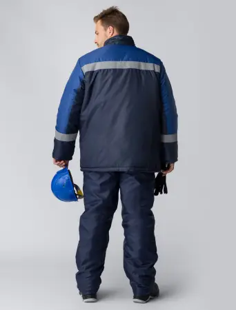 Костюм зимний Стандарт, брюки, темно-синий/васильковый