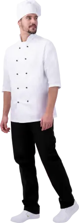 Костюм ШЕФ-ПОВАР (белый/черный)