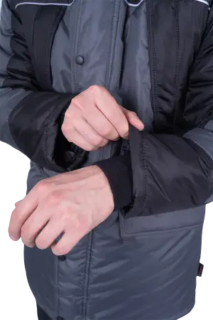 Куртка СКАНДИНАВИЯ ЛЮКС зимняя (серый/чёрный)