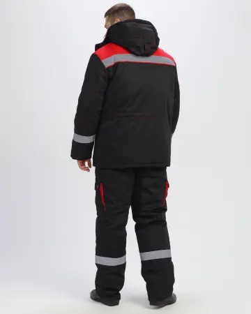 Костюм ТИТАН-УЛЬТРА CH зимний с ПК (черный/красный)