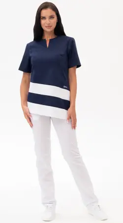 Блуза ЛИНА женская (синий/белый) женские медицинские