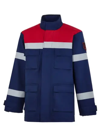 Куртка-накидка ЭНЕРГИЯ АРАМИД АН-2 20,7 кал/см2 (т.синий/красный)