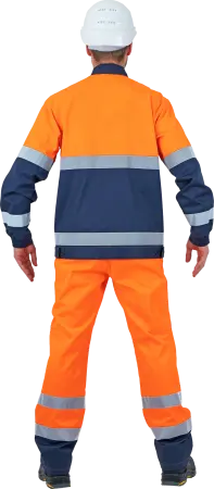 Костюм БРАЙТ сигнальный с ПК (оранжевый/синий)
