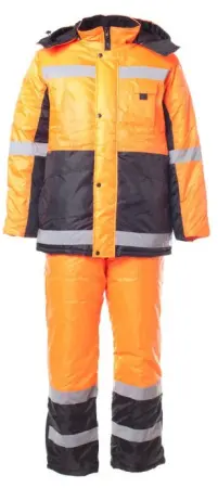 Костюм МЕТЕО зимний с ПК (оранжевый/черный)