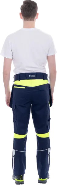 Брюки ACTIVE FLEX / АКТИВ ФЛЕКС (т.синий/флуоресцентный желтый)