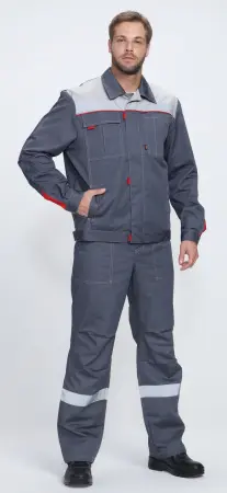 Костюм ФЛОФТ-2 ПРЕМИУМ СОП IMP с ПК (т.серый/серый/красный)