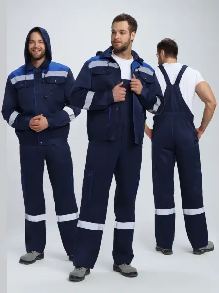 Костюм НЕЙЧ-2 СОП с капюшоном с ПК (т.синий/васильковый)