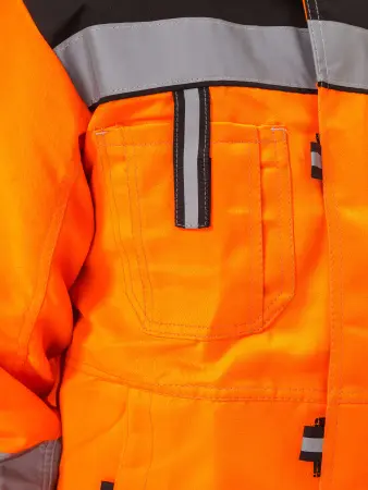 Костюм ПРОТЕКТ-ЛЮКС сигнальный с ПК (оранжевый/черный)