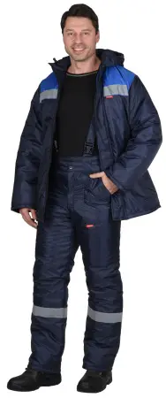 Костюм СИРИУС-РОСТ-НОРД зимний с БР (т.синий/васильковый)