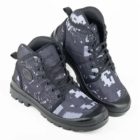 Ботинки ЛИДЕР 202 ПУ (черный кмф)