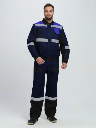 Костюм ВИВАТ-1 ПРЕМИУМ СН МВО с БР (т.синий/черный/васильковый)