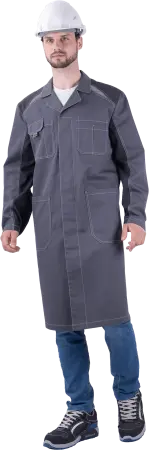 Халат ТУРБО SAFETY (серый/т.серый)