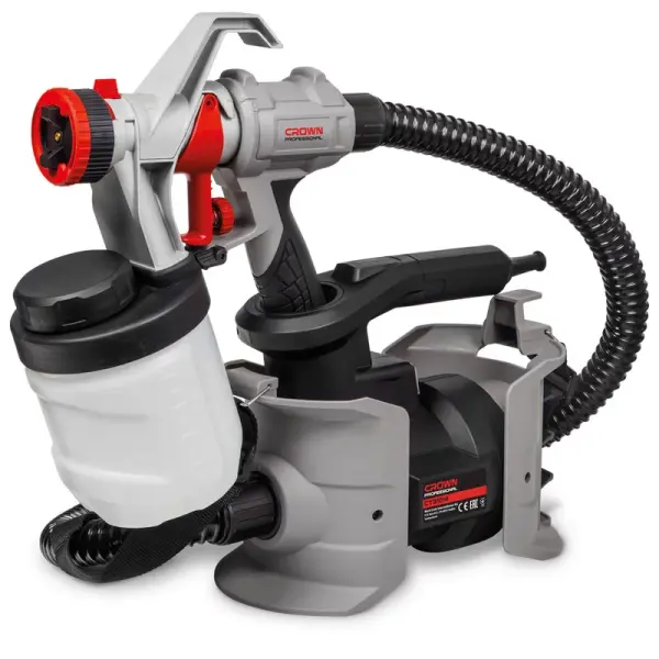 Краскораспылитель CROWN CT31014 600Вт 1000мл/мин 0,1-0,3бар 100Din-s сопло 2,5мм 900мл