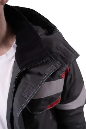 Костюм СТАРАТЕЛЬ ИМПОРТ зимний с БР (серый/красный)