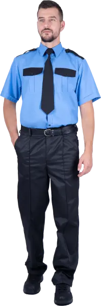 Рубашка ОХРАННИКА короткий рукав (голубой)