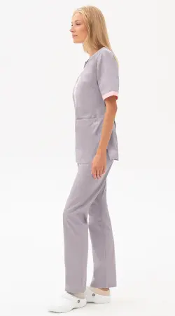 Костюм САНДРА женский с БР (серый/розовый) женские медицинские