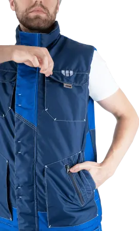 Жилет ЭДВАНС зимний (синий/васильковый)