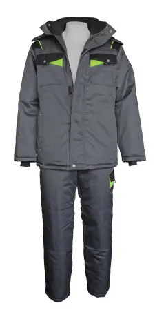 Костюм КОРВЕТ зимний с БР (т.серый/черный/лимон)