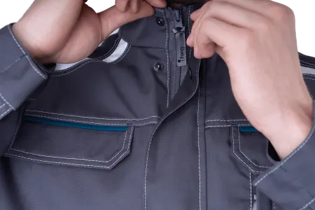 Куртка ТУРБО SAFETY (серый/т.серый)