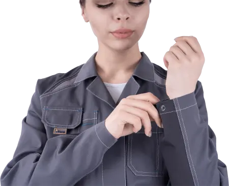 Халат ТУРБО SAFETY женский (серый/т.серый)