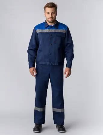 Костюм Т-2 СОП с ПК (т.синий/васильковый)