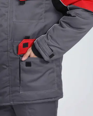 Костюм ЗИМНИК зимний с ПК (т.серый/черный/красный) Костюм ЗИМНИК зимний с ПК (т.серый/черный/красный)