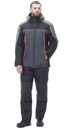 Куртка ПАЛМЕР зимняя (черный/св.серый)