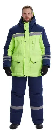Костюм ЗИМНИК зимний с БР (лимонный/т.синий)