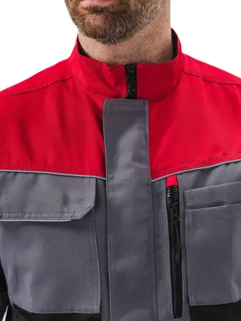 Костюм ГОРОД с БР (т.серый/черный/красный)