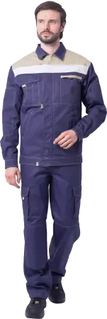 Костюм ДОКЕР с ПК (т.синий/бежевый)