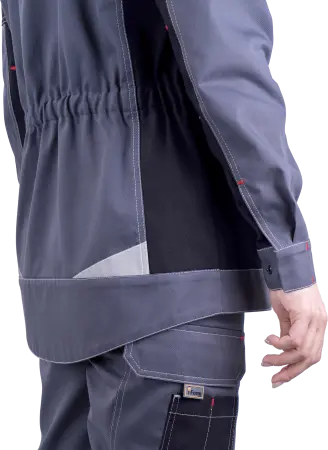 Куртка ТУРБО SAFETY женская (серый/чёрный/красный)