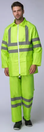 Костюм влагозащитный сигнальный СОП с БР (лимонный)