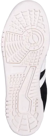 Туфли кроссовые ПВХ замша (черный/белый)